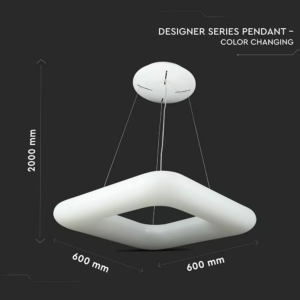 LED κρεμαστό φωτιστικό οροφής 42W με εναλλαγή χρώματος και λευκό σώμα Dimmable V-TAC – 3963
