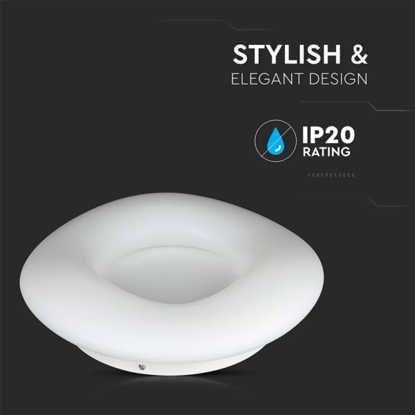 LED φωτιστικό οροφής 32W με εναλλαγή χρώματος και λευκό σώμα Dimmable V-TAC – 3967