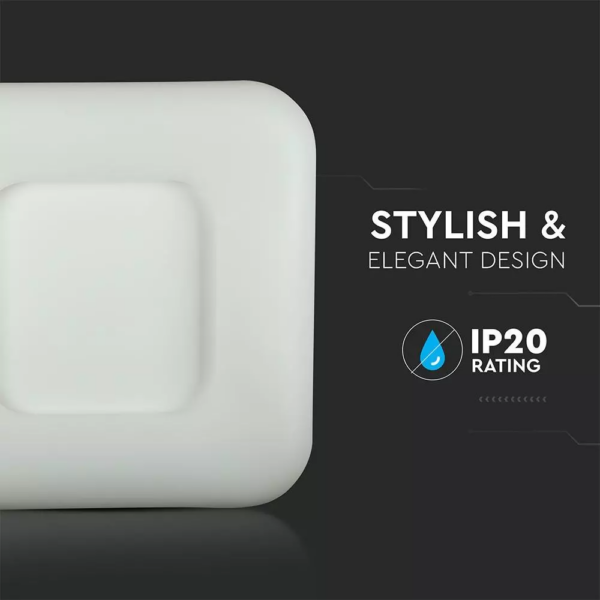 LED φωτιστικό οροφής 80W με εναλλαγή χρώματος και λευκό σώμα Dimmable V-TAC – 3973