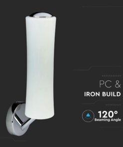 Φωτιστικό Τοίχου LED Κύλινδρος Λευκός ø125 18W Dimmable V-TAC 120° 1200lm Θερμό Λευκό 3000K – 3974