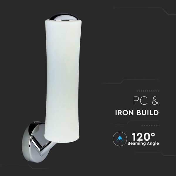 Φωτιστικό Τοίχου LED Κύλινδρος Λευκός ø125 18W Dimmable V-TAC 120° 1200lm Θερμό Λευκό 3000K – 3974