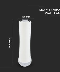 Φωτιστικό Τοίχου LED Κύλινδρος Λευκός ø125 18W Dimmable V-TAC 120° 1200lm Θερμό Λευκό 3000K – 3974