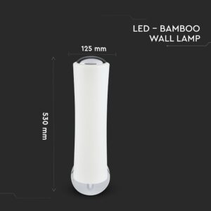 Φωτιστικό Τοίχου LED Κύλινδρος Λευκός ø125 18W Dimmable V-TAC 120° 1200lm Θερμό Λευκό 3000K – 3974