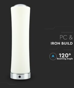 Φωτιστικό Γραφείου LED Κύλινδρος Λευκός ø125 18W Dimmable Αφής V-TAC 120° 1200lm Θερμό Λευκό 3000K – 3975