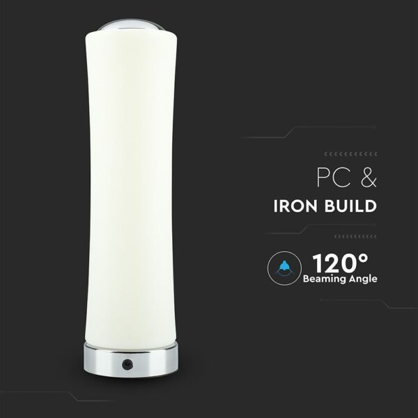 Φωτιστικό Γραφείου LED Κύλινδρος Λευκός ø125 18W Dimmable Αφής V-TAC 120° 1200lm Θερμό Λευκό 3000K – 3975