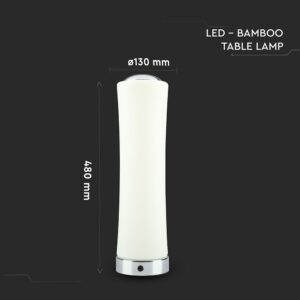 Φωτιστικό Γραφείου LED Κύλινδρος Λευκός ø125 18W Dimmable Αφής V-TAC 120° 1200lm Θερμό Λευκό 3000K – 3975
