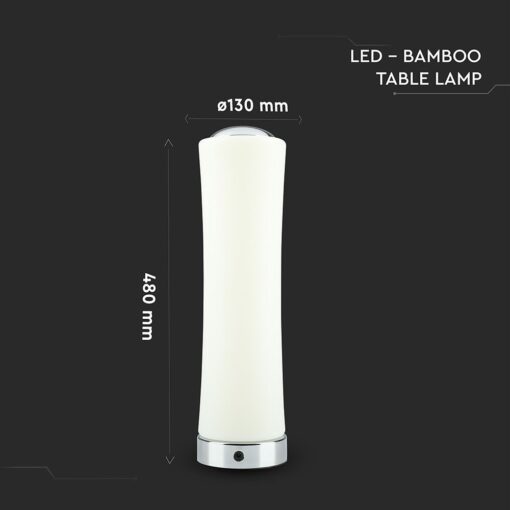 Φωτιστικό Γραφείου LED Κύλινδρος Λευκός ø125 18W Dimmable Αφής V-TAC 120° 1200lm Θερμό Λευκό 3000K – 3975