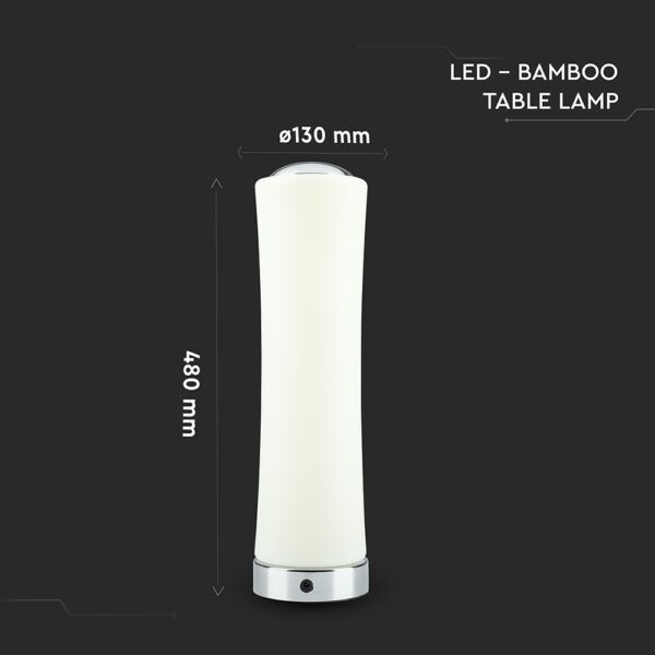 Φωτιστικό Γραφείου LED Κύλινδρος Λευκός ø125 18W Dimmable Αφής V-TAC 120° 1200lm Θερμό Λευκό 3000K – 3975