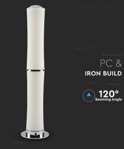 Φωτιστικό Δαπέδου LED Κύλινδρος Λευκός ø125 32W Dimmable Αφής V-TAC 120° 2100lm Θερμό Λευκό 3000K – 3976