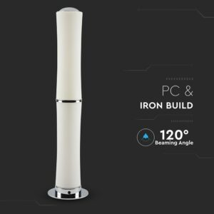 Φωτιστικό Δαπέδου LED Κύλινδρος Λευκός ø125 32W Dimmable Αφής V-TAC 120° 2100lm Θερμό Λευκό 3000K – 3976