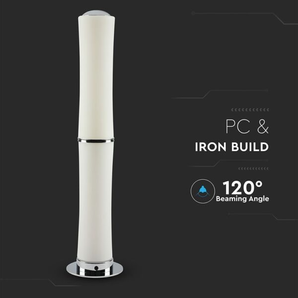 Φωτιστικό Δαπέδου LED Κύλινδρος Λευκός ø125 32W Dimmable Αφής V-TAC 120° 2100lm Θερμό Λευκό 3000K – 3976