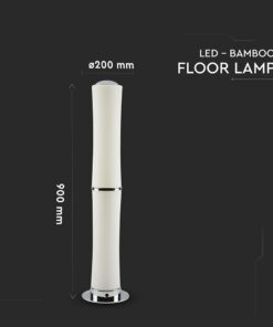 Φωτιστικό Δαπέδου LED Κύλινδρος Λευκός ø125 32W Dimmable Αφής V-TAC 120° 2100lm Θερμό Λευκό 3000K – 3976