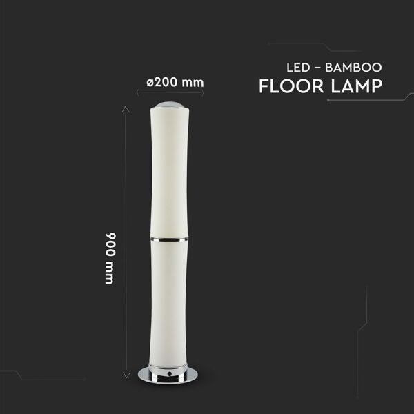 Φωτιστικό Δαπέδου LED Κύλινδρος Λευκός ø125 32W Dimmable Αφής V-TAC 120° 2100lm Θερμό Λευκό 3000K – 3976