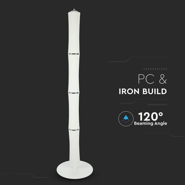 Φωτιστικό Δαπέδου LED Κύλινδρος Λευκός ø125 65W Dimmable Αφής V-TAC 120° 4300lm Θερμό Λευκό 3000K – 3977