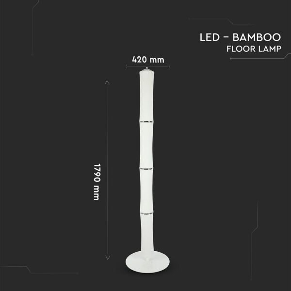Φωτιστικό Δαπέδου LED Κύλινδρος Λευκός ø125 65W Dimmable Αφής V-TAC 120° 4300lm Θερμό Λευκό 3000K – 3977