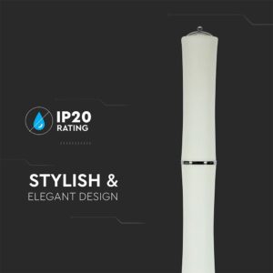 Φωτιστικό Δαπέδου LED Κύλινδρος Λευκός ø125 65W Dimmable Αφής V-TAC 120° 4300lm Θερμό Λευκό 3000K – 3977