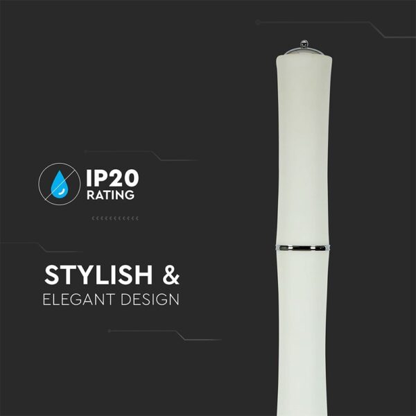 Φωτιστικό Δαπέδου LED Κύλινδρος Λευκός ø125 65W Dimmable Αφής V-TAC 120° 4300lm Θερμό Λευκό 3000K – 3977