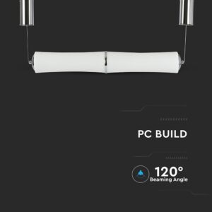 Κρεμαστό Φωτιστικό LED Οροφής Κύλινδρος ø125 32W Dimmable V-TAC 120° 2100lm Λευκό Θερμό Λευκό 3000K – 3978