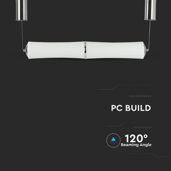 Κρεμαστό Φωτιστικό LED Οροφής Κύλινδρος ø125 32W Dimmable V-TAC 120° 2100lm Λευκό Θερμό Λευκό 3000K – 3978