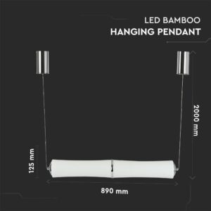 Κρεμαστό Φωτιστικό LED Οροφής Κύλινδρος ø125 32W Dimmable V-TAC 120° 2100lm Λευκό Θερμό Λευκό 3000K – 3978