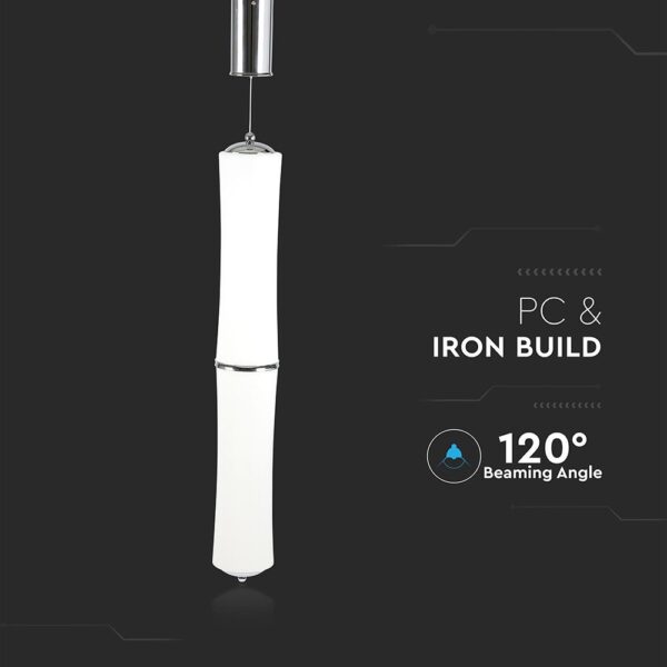 Κρεμαστό Φωτιστικό LED Οροφής Κύλινδρος ø125 32W Dimmable V-TAC 120° 2100lm Λευκό Θερμό Λευκό 3000K – 3981