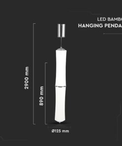 Κρεμαστό Φωτιστικό LED Οροφής Κύλινδρος ø125 32W Dimmable V-TAC 120° 2100lm Λευκό Θερμό Λευκό 3000K – 3981