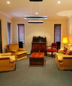 Κρεμαστός Πολυέλαιος LED Οροφής Ορθογώνιος Δύο Δακτύλιοι Μαύροι 113W Dimmable V-TAC 6300lm Θερμό Λευκό 3000K – 213987