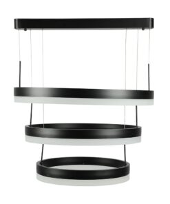 Κρεμαστός Πολυέλαιος LED Οροφής Τρεις Δακτύλιοι Μαύροι 86W Dimmable V-TAC 4550lm Θερμό Λευκό 3000K – 213990