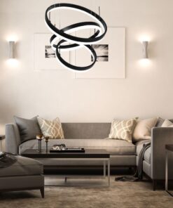 Κρεμαστός Πολυέλαιος LED Οροφής Τρεις Δακτύλιοι Μαύροι 86W Dimmable V-TAC 4550lm Θερμό Λευκό 3000K – 213990