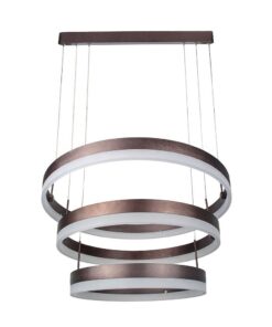 Κρεμαστός Πολυέλαιος LED Οροφής Τρεις Δακτύλιοι Καφέ 86W Dimmable V-TAC 4550lm Θερμό Λευκό 3000K – 213991