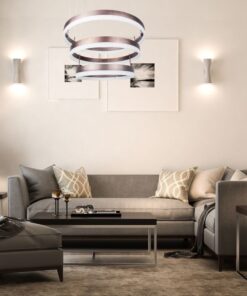 Κρεμαστός Πολυέλαιος LED Οροφής Τρεις Δακτύλιοι Καφέ 86W Dimmable V-TAC 4550lm Θερμό Λευκό 3000K – 213991