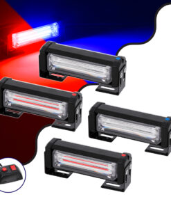 GloboStar® 85035 PRO Series ΣΕΤ 4 x Μπάρες Σήμανσης Οχήματος Αστυνομίας για Αυτοκίνητα & Φορτηγά 13 Προγραμμάτων Φωτισμού LED CREE CXB COB 36W DC 10-30V Αδιάβροχο IP65 Κόκκινο & Μπλε