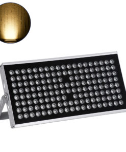 GloboStar® FLOOD-TENA 90223 Προβολέας Wall Washer για Φωτισμό Κτιρίων LED 150W 13500lm 10° DC 24V Αδιάβροχο IP65 L43.5 x W15.5 x H18cm Θερμό Λευκό 2700K – Ασημί – 3 Years Warranty