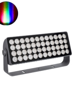 GLOBOSTAR® FLOOD-TURBO 90733 Προβολέας Wall Washer για Φωτισμό Κτιρίων LED 600W 33490lm 15° DC 24V Αδιάβροχο IP65 Μ50 x Π18.5 x Υ12.5cm Πολύχρωμο RGBW DMX512 – Γκρι Ανθρακί – 3 Χρόνια Εγγύηση