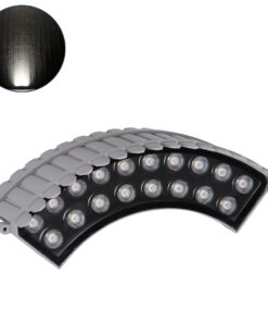 GloboStar® TREELIGHT-JINA 90691 Κυρτή Μπάρα Φωτισμού Wall Washer με Αντιθαμβωτική Γρίλια Ειδική για Φυτά – Δέντρα LED 18W 1710lm 10° DC 24V Αδιάβροχο IP67 L29 x W11 x H10.5cm Φυσικό Λευκό 4500K – Γκρι – 3 Years Warranty