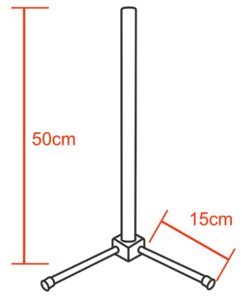 Μοντέρνο Minimal Επιτραπέζιο Μαύρο Φωτιστικό 50cm LED 10 Watt με Ασύρματο Χειριστήριο 2.4G RF & Dimmer RGBW+WW Πολύχρωμο – Ψυχρό – Ημέρας – Θερμό GloboStar ALIEN Design GLOBO-50-9