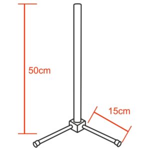 Μοντέρνο Minimal Επιτραπέζιο Μαύρο Φωτιστικό 50cm LED 10 Watt με Ασύρματο Χειριστήριο 2.4G RF & Dimmer RGBW+WW Πολύχρωμο – Ψυχρό – Ημέρας – Θερμό GloboStar ALIEN Design GLOBO-50-9