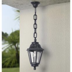FUMAGALLI SICHEM ANNA ΚΡΕΜΑΣΤΟ ΦΩΤΙΣΤΙΚΟ ΕΞΑΓΩΝΟ  ΜΑΥΡΟ 220x800mm E27 EUROLAMP – 145-26008