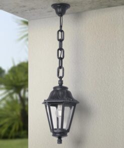 FUMAGALLI SICHEM ANNA ΚΡΕΜΑΣΤΟ ΦΩΤΙΣΤΙΚΟ ΕΞΑΓΩΝΟ  ΜΑΥΡΟ 220x800mm E27 EUROLAMP – 145-26008