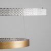 GloboStar® DIAMOND DUO 61151 Κρεμαστό Φωτιστικό Δαχτυλίδι-Κύκλος LED CCT 75W 8743lm 360° AC 220-240V – Εναλλαγή Φωτισμού μέσω Τηλεχειριστηρίου All In One Ψυχρό 6000k+Φυσικό 4500k+Θερμό 2700k Dimmable Φ40+60cm – Χρυσό Βούρτσας – 3 Years Warranty