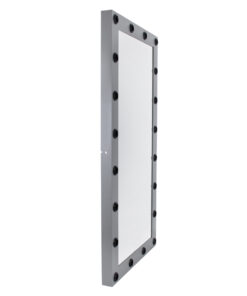 GloboStar® MAKEUP MIRROR-160×80-6 Μοντέρνος Καθρέπτης Μακιγιάζ με Πλαίσιο Φυσικού Ξύλου με Διακόπτη On/Off 20 x E27 AC220-240V – Μ80 x Π7 x Υ160cm – Γκρι Ανθρακί