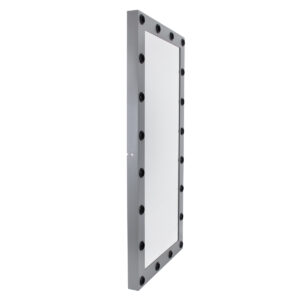 GloboStar® MAKEUP MIRROR-160×80-6 Μοντέρνος Καθρέπτης Μακιγιάζ με Πλαίσιο Φυσικού Ξύλου με Διακόπτη On/Off 20 x E27 AC220-240V – Μ80 x Π7 x Υ160cm – Γκρι Ανθρακί