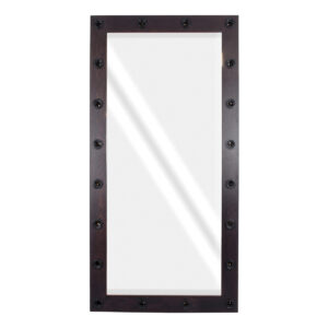 GloboStar® MAKEUP MIRROR-160×80-2 Μοντέρνος Καθρέπτης Μακιγιάζ με Πλαίσιο Φυσικού Ξύλου με Διακόπτη On/Off 20 x E27 AC220-240V – Μ80 x Π7 x Υ160cm – Καφέ Wenge