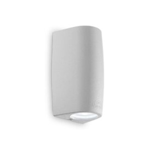IDEAL LUX Φωτιστικό Τοίχου Βεράντας KEOPE 2XGU10 IP55 Γκρι Χρώματος – 147796