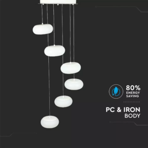 LED πολυέλαιος 76W Λευκό 3000K Θερμό λευκό Triac Dimmable V-TAC – 40011