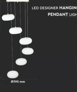 LED πολυέλαιος 76W Λευκό 3000K Θερμό λευκό Triac Dimmable V-TAC – 40011