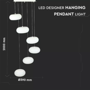 LED πολυέλαιος 76W Λευκό 3000K Θερμό λευκό Triac Dimmable V-TAC – 40011