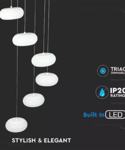 LED πολυέλαιος 76W Λευκό 3000K Θερμό λευκό Triac Dimmable V-TAC – 40011