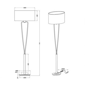 Φωτιστικό Δαπέδου Trio Lighting   E27 Νίκελ Ματ Μεταλλικό    400200107