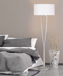 Φωτιστικό Δαπέδου Trio Lighting E27 Νίκελ Ματ Μεταλλικό 400200107